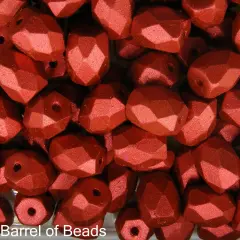 Baros Par Puca&reg;, Czech glass bead, Red Metallic Matte, 10 grams