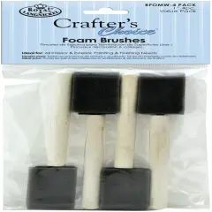 Crafter's Choice Foam Brushes 4/Pkg-1" Width