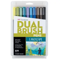Tombow Dual Brush Pens - Landscape Colors, Set of 10