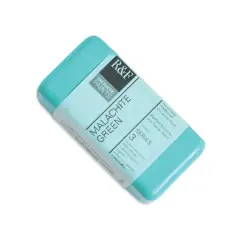 R&F Encaustic Paint Block - Malachite Green, 40 ml block