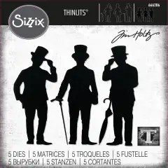 Sizzix Thinlits Dies By Tim Holtz 5/Pkg-Gentlemen
