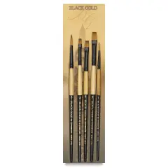 Dynasty Black Gold Decor Set - Basic Watercolor Brushes, Set of 5