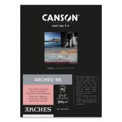 Canson Infinity Arches 88 Inkjet Fine Art and Photo Paper - 5" x 7", 310 gsm, Package of 25