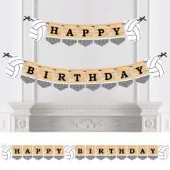 Big Dot of Happiness Bump, Set, Spike - Volleyball - Birthday Party Bunting Banner - Sports Party Decorations - Happy Birthday