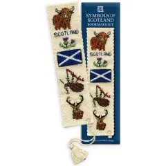Textile Heritage Symbols of Scotland Bookmark - Counted Cross Stitch Kit Multicolor
