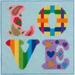 Canoodles-- Love-- Needlepoint Kit Multicolor