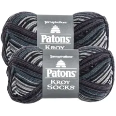 (Pack of 2) Patons Kroy Socks Yarn-Tourmaline Stripes