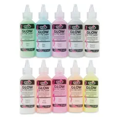 Tulip Dimensional Fabric Paint Set - Glow in the Dark, Set of 10