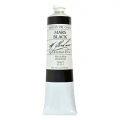 M. Graham Artists' Oil Color - Mars Black, 148 ml tube