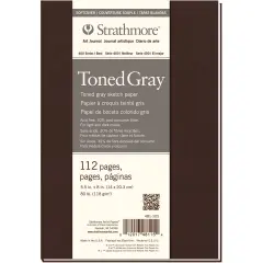 Strathmore Toned Sketch Softcover Journal 5.5"X8"-Gray 56 Sheets