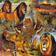 Sunsout Big Cats of the Plains 500 pc Jigsaw Puzzle 70934