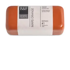 R&F Encaustic Paint Block - Mars Orange, 104 ml block