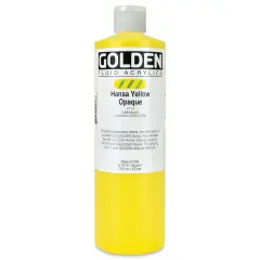 Golden Fluid Acrylics - Hansa Yellow Opaque, 16 oz bottle