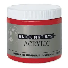 Blick Artists' Acrylic - Cadmium Red Med. Hue, 16 oz jar