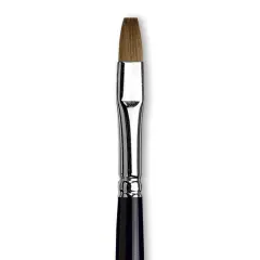 Da Vinci Maestro Kolinsky Brush - Flat, Short Handle, Size 6