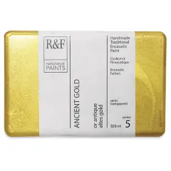 R&F Encaustic Paint Block - Ancient Gold, 333 ml, Block