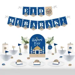 Big Dot of Happiness Eid Mubarak - DIY Happy Eid Party Signs - Ramadan Snack Bar Decorations Kit - 50 Pieces