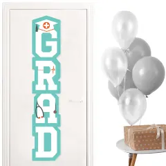 Big Dot of Happiness Medical School Graduation Banner - Vertical Shaped Banner Decorations
