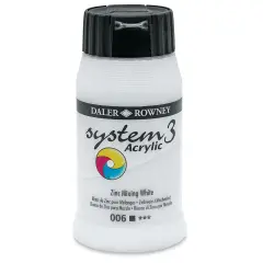 Daler-Rowney System3 Acrylic - Zinc Mixing White, 500 ml tube