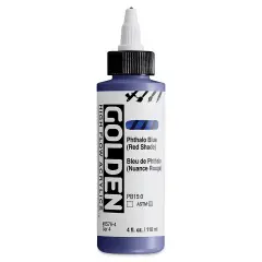 Golden High Flow Acrylics - Phthalo Blue (Red Shade), 4 oz bottle