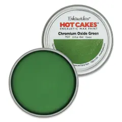 Enkaustikos Hot Cakes Encaustic Paint - Chromium Oxide Green, 45 ml tin