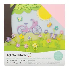 AC Cardstock Papers - 12" x 12", Spring, 60 Sheets