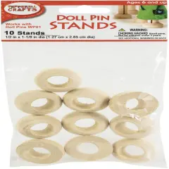 Pepperell Crafts Doll Pin Stands 10/Pkg-5"X1.125"