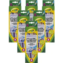 Multipack of 6 - Crayola Metallic Colored Pencils-8/Pkg Long