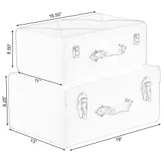 Decorative Tufted Velvet Suitcase Treasure Chest Set of 2 Pink