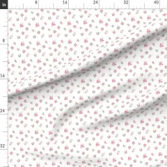Various Fabrics by the Yard or Fat Quarter Cute Pink Roses Pattern Rose Flowers Romantic Spring Floral Custom Printed Fabric by Spoonflower