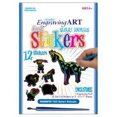 Royal & Langnickel(R) Rainbow Foil Engraving Art Stickers-Safari Animals