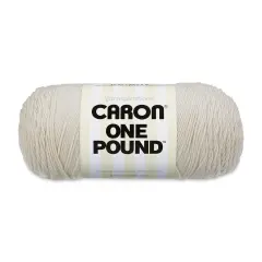 Caron One Pound Acrylic Yarn - 1 lb, 4-Ply, Off White