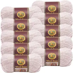 Multipack of 10 - Lion Brand Wool-Ease Yarn -Blush Heather