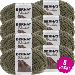 Multipack of 8 - Bernat Blanket Big Ball Yarn-Olive