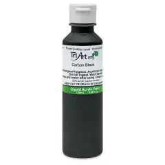 Tri-Art Liquid Artist Acrylics - Carbon Black, 120 ml bottle