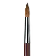 Da Vinci Kolinsky Red Oil Sable Brush - Round, Long Handle, Size 24
