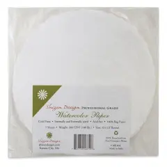 Shizen Watercolor Paper -12" Round Deckle Edge, Cold Press/Rough, 5 Sheets