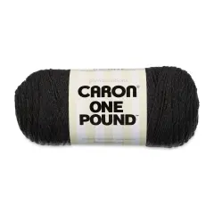 Caron One Pound Acrylic Yarn - 1 lb, 4-Ply, Dark Grey Mix