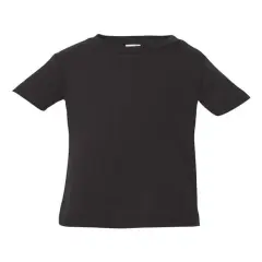 Rabbit Skins&reg; Infant Fine Jersey Short Sleeve Crew Neck Tee - 3322 Black