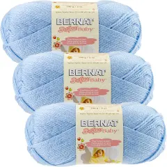 Bernat Softee Baby Pale Blue Yarn3 Pack of 141g/5ozAcrylic3 DK (Light) - 362 YardsKnitting/Crochet