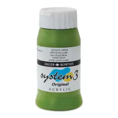 Daler-Rowney System3 Acrylic - Pale Olive Green, 500 ml bottle