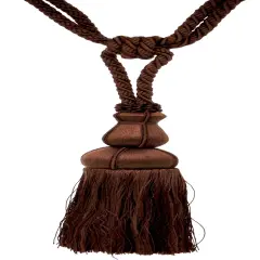 Belagio Single Tassel Tie-Back, 10" Long Tassel, Colors Collection, Brown
