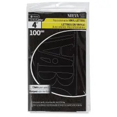 Westcott BetterLetter Self-Adhesive Vinyl Letters &ndash; 4&rdquo; Repositionable Letters, Nueva, Black