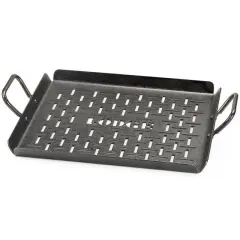 Lodge CRSGP12 Seasoned Steel Open Grid Grilling Pan 11 x 12 in