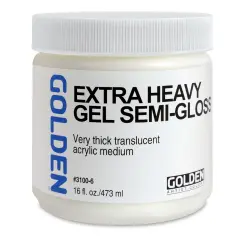 Golden Extra Heavy Acrylic Gel Medium - Semi-Gloss, 16 oz jar