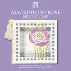Textile Heritage Needle Case Counted Cross Stitch Kit - Mackintosh Rose Multicolor