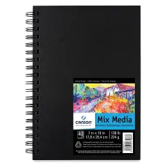 Canson Mix Media Spiral Bound Art Book - 10" x 7", Portrait, 40 Sheets