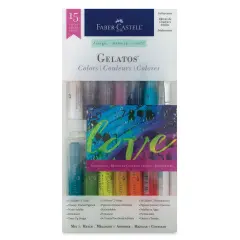 Faber-Castell Gelatos Sets - Assorted Iridescents, Set of 15