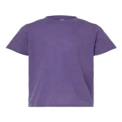 Tultex&reg; Youth Crew neck Short Sleeve Poly Rich T-Shirt Heather Purple