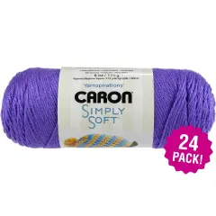 Multipack of 24 - Caron Simply Soft Brites Yarn-Grape